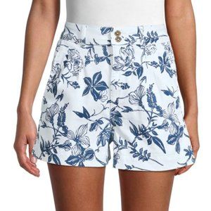 DL1961 Navy Floral on Light Blue Dayna Shorts